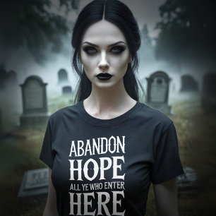 Halloween Abandon Hope Quote Tri-Blend Shirt