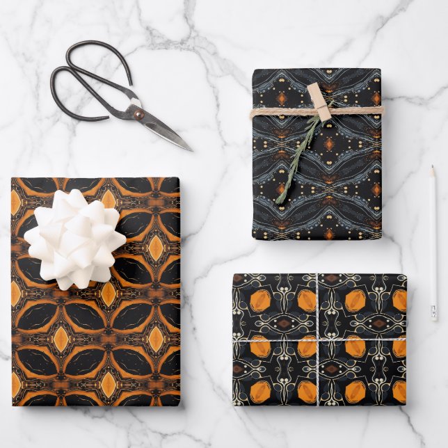 Halloween Abstract Pattern set 5  Wrapping Paper Sheet (Front)
