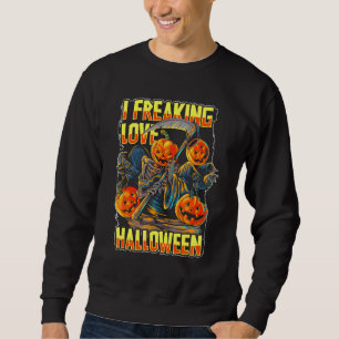 Halloween Accessories Halloween Mask Trick Or Trea Sweatshirt