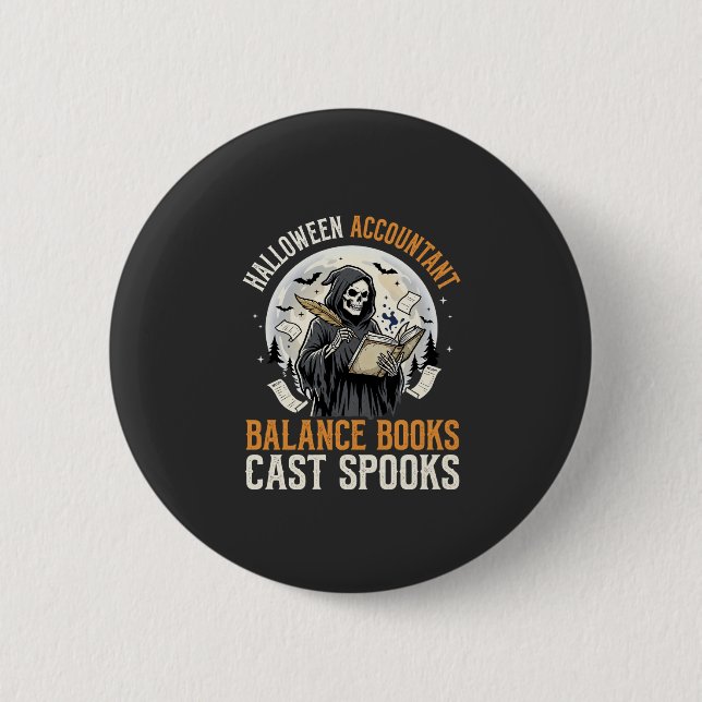 Halloween Accountant After Dark 6 Cm Round Badge (Front)