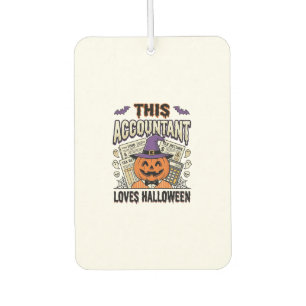 Halloween Accountant Funny Spooky Tax Season_1 Car Air Freshener