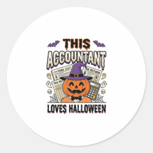 Halloween Accountant Funny Spooky Tax Season_1 Classic Round Sticker