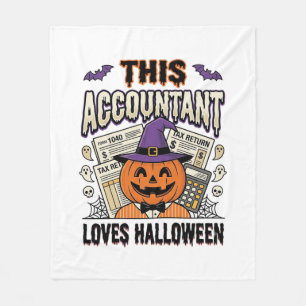 Halloween Accountant Funny Spooky Tax Season_1 Fleece Blanket