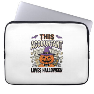 Halloween Accountant Funny Spooky Tax Season_1 Laptop Sleeve