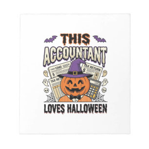 Halloween Accountant Funny Spooky Tax Season_1 Notepad