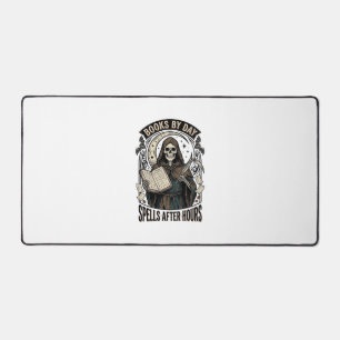 Halloween Accountant Witch Vintage Reaper Design_1 Desk Mat