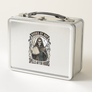 Halloween Accountant Witch Vintage Reaper Design_1 Metal Lunch Box
