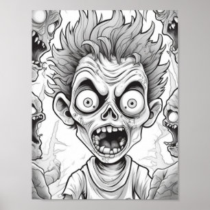 Halloween Adult Colouring Poster