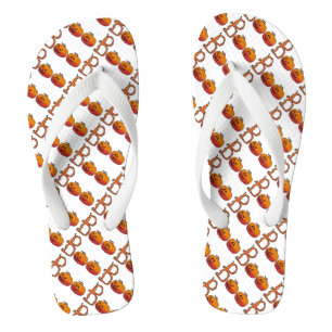 Halloween Adult, Wide Strap Flip Flops/Boo Jandals