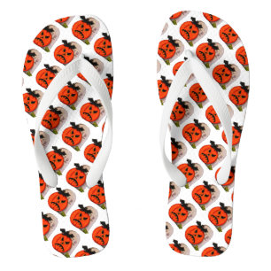 Halloween Adult, Wide Strap Flip Flops/RIP Jandals