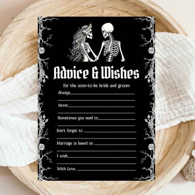 Halloween Advice and Wishes Bridal Shower Game Invitation (Creator Uploaded)