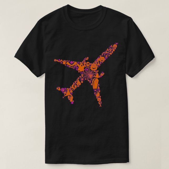 Halloween Aeroplane T-Shirt (Design Front)