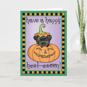 Halloween Affenpinscher Card