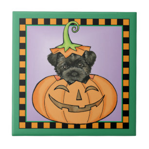 Halloween Affenpinscher Tile