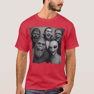 Halloween Alien Dracula Frankenstein Wolf Man Sie T-Shirt