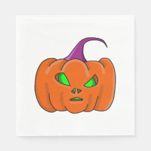 Halloween Alien Pumpkin Napkin