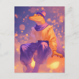Halloween Alligator Postcard