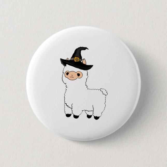 Halloween Alpaca 6 Cm Round Badge (Front)