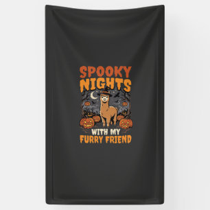 Halloween Alpaca Night Banner