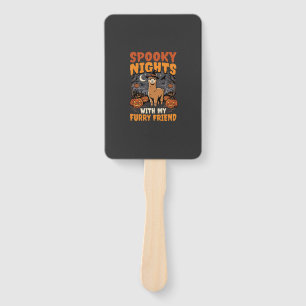 Halloween Alpaca Night Hand Fan