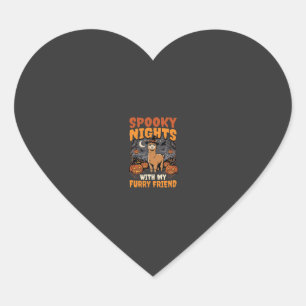 Halloween Alpaca Night Heart Sticker