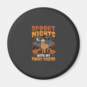 Halloween Alpaca Night Magnet