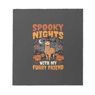 Halloween Alpaca Night Notepad