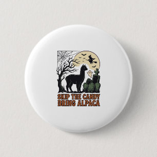 Halloween Alpaca Shirt Cute Spooky Vintage Animal  6 Cm Round Badge