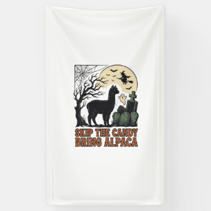 Halloween Alpaca Shirt Cute Spooky Vintage Animal Banner
