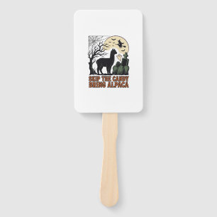 Halloween Alpaca Shirt Cute Spooky Vintage Animal  Hand Fan