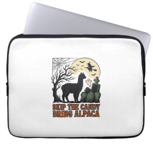 Halloween Alpaca Shirt Cute Spooky Vintage Animal  Laptop Sleeve