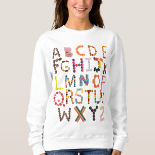 Halloween Alphabet Candy ABCs for Teacher  Sweatshirt