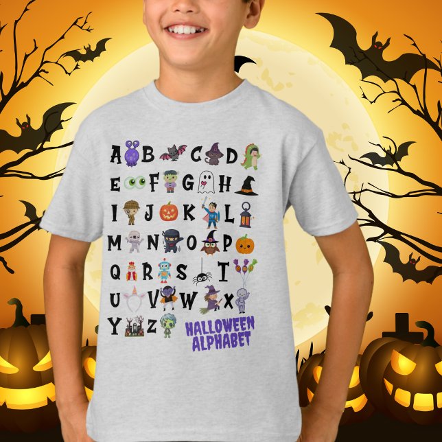 Halloween Alphabet Kids Tshirt (Creator Uploaded)