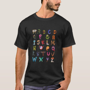 Halloween Alphabet Learning Kindergarten Teacher T-Shirt