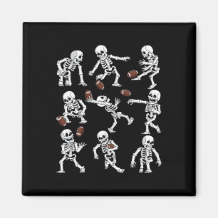 Halloween American Football Skeletons Funny Men Bo Magnet