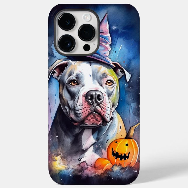 Halloween American Staffordshire With Pumpkins Case-Mate iPhone Case (Back)