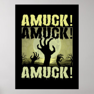 Halloween Amuck Amuck Halloween Birthday Poster