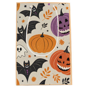 Halloween and autumn pattern   medium gift bag