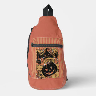 Halloween and Black Pumpkins Print Cut Sew Bag