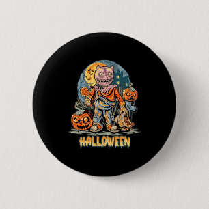 Halloween And Cat 6 Cm Round Badge
