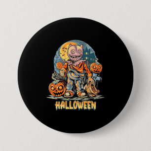 Halloween And Cat 7.5 Cm Round Badge