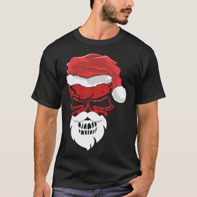 Halloween and Christmas Skull Graphic Tees Hallowe (Front)