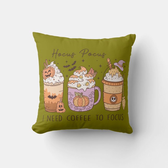 Halloween and Coffee Cushion (Front)