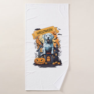 HALLOWEEN AND DOG BATH TOWEL