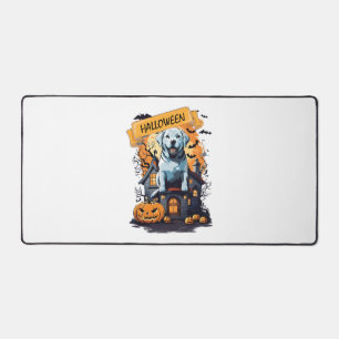 HALLOWEEN AND DOG DESK MAT