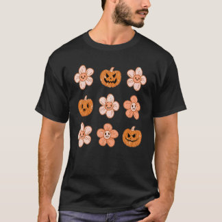 Halloween And Pumpkins Boho Retro Spooky T-Shirt