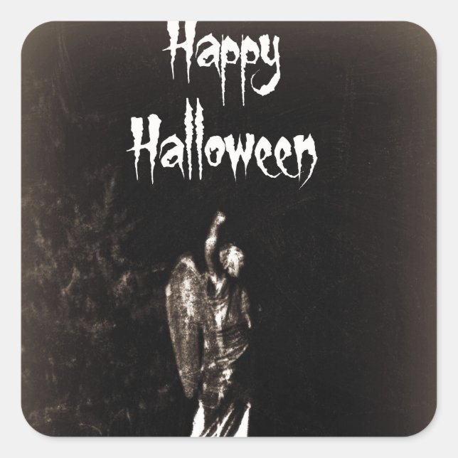 Halloween Angel Square Sticker (Front)