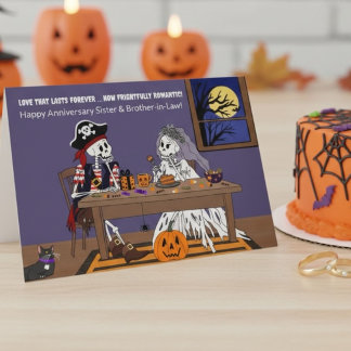 Halloween Anniversary Sister & Brother-in-Law Card