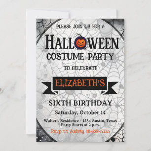Halloween Any Age Birthday Party Invitation