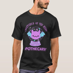 Halloween Apothecary Pastel Goth Crystal Ball Bat T-Shirt